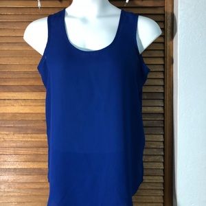 Sheer tank top royal blue XL
